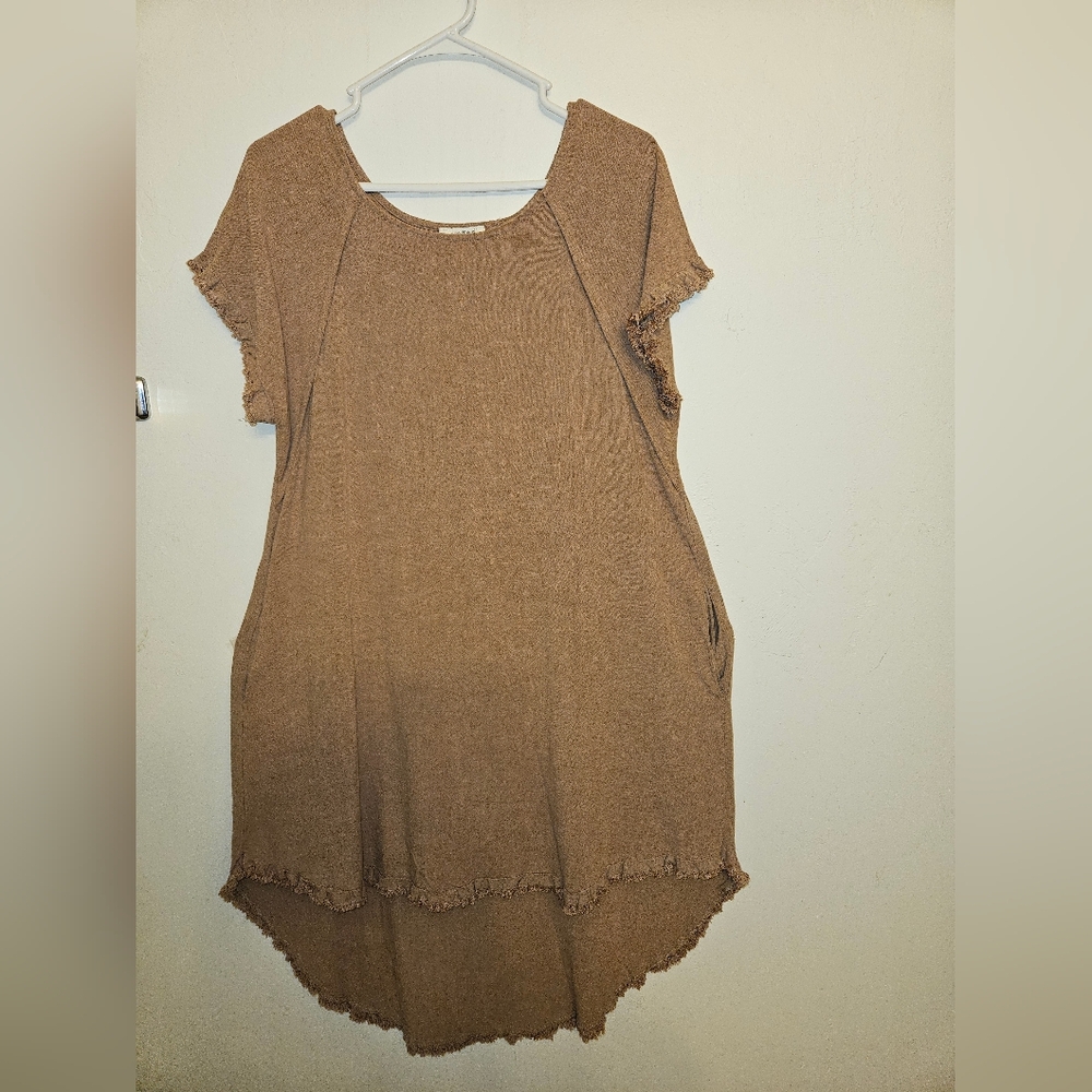 Linen Umgee High Low Dress - Lagenlook *Boho